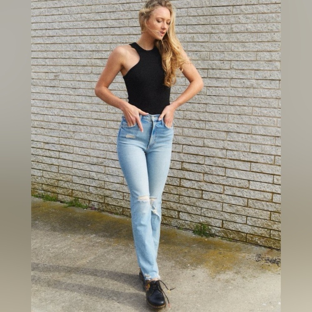 RARE MOTHER NWT Denim High Waisted Rider Skimp in The Confession—26